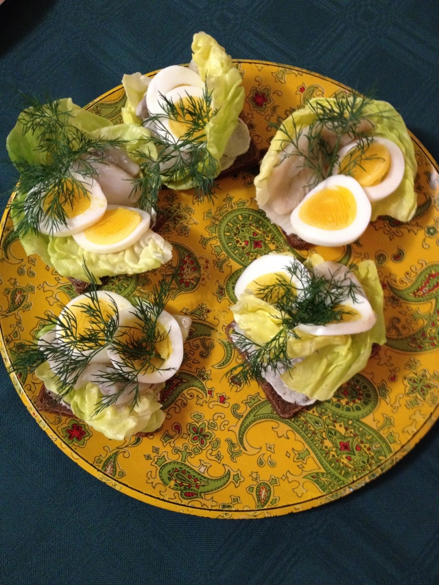 Smorrebrod: herring and egg